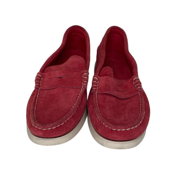 Sebago Shoes Women’s Red Suede Loafers Flats Slip On Size 10 - Picture 3 of 10